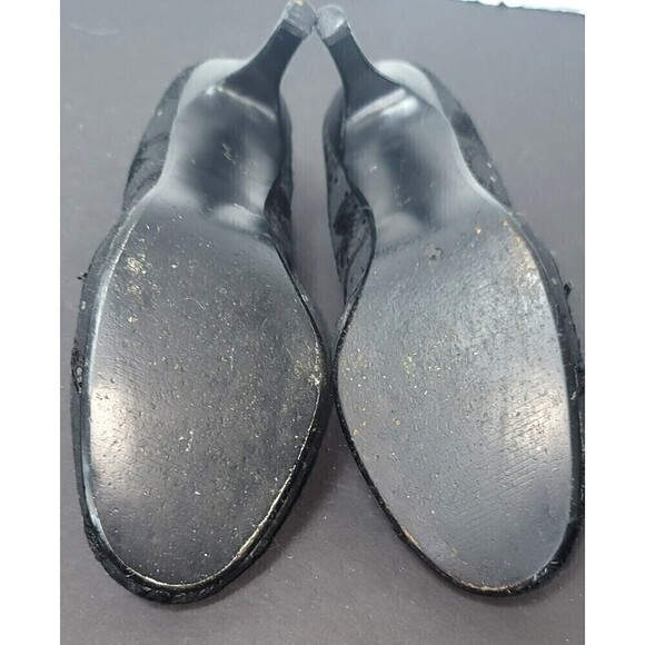 Steve Madden Leather and Cloth Embellished Heels - Size 8.5 - Picture 13 of 13